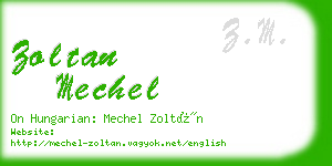 zoltan mechel business card
